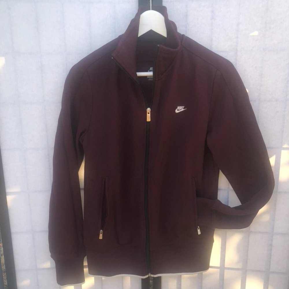 NIKE Track Jacket Women’s Large Maroon Red Spring